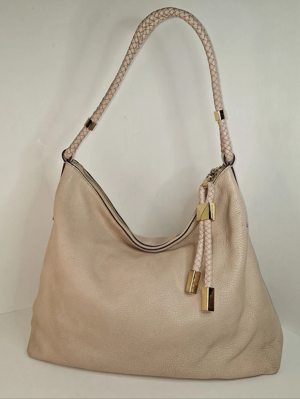 Michael Kors Lexington Large Hobo Bag Soft Blush Beige Pink Rope Handle FAIR